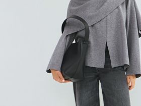 Кардиган с шарфом, Серый