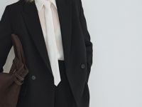 Двубортный жакет, Черный