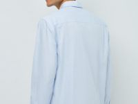 Классическая рубашка из хлопка, Голубой