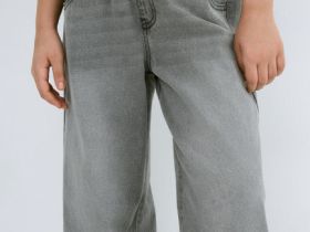 Широкие джинсы Wide leg для девочек, Серый