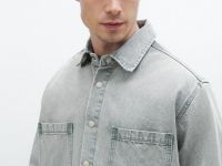 Джинсовая рубашка, Бежевый