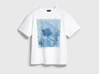 Футболка с цветочным принтом, Белый