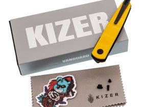 Складной нож Kizer Bamboo, сталь Nitro-V, рукоять G10, желтый