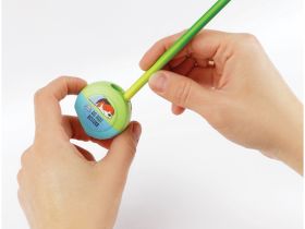 Точилка пластиковая MESHU "Best friend", 2 отверстия, ассорти