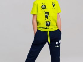 Комплект трикотажный для мальчиков: фуфайка (футболка), брюки