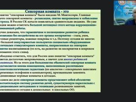 Международный вебинар "Оборудование сенсорной комнаты педагога-психолога"