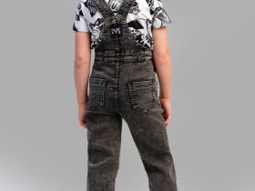 Полукомбинезон текстильный джинсовый для мальчиков