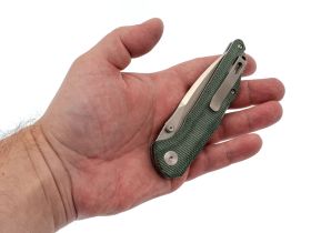 Складной нож Trivisa Arae-04G, сталь 14C28N, рукоять микарта