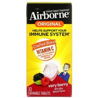 AirBorne, Оригинальная добавка для укрепления иммунитета со вкусом ягод, 32 жевательные таблетки
