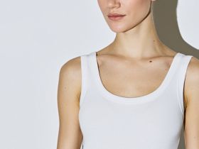 Базовая майка в рубчик, Белый