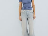 Футболка в рубчик, Синий