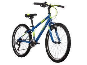 Подростковый велосипед Novatrack Racer 24, год 2023, цвет Синий-Зеленый, ростовка 12