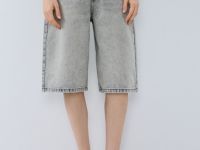 Шорты-бермуды со средней посадкой, Серый