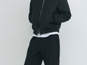 Трикотажные прямые брюки, Черный