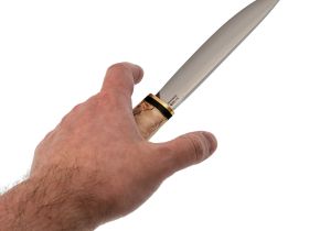 Походный нож Северный, сталь Х12МФ, карельская берёза