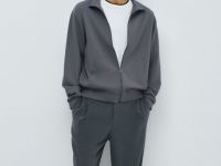 Лёгкая куртка с воротником-стойкой, Серый