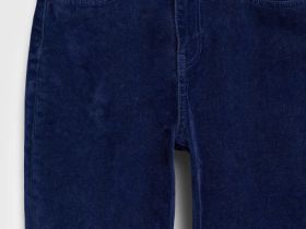 Джинсы с велюром, Синий