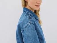 Джинсовый бомбер, Синий