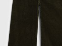 Прямые брюки из вельвета, Зеленый