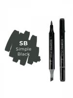 Маркер двухсторонний на спиртовой основе Sketchmarker Brush Цвет Простой черный
