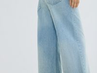 Джинсы с ремнём-цепочкой, Голубой