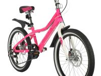 Детский велосипед Novatrack Alice Disc 20, год 2021, цвет Розовый