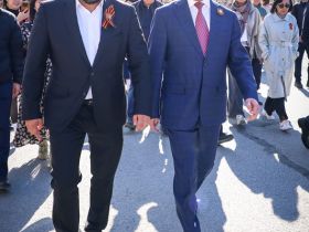 Глава Якутии принял участие в праздничных мероприятиях проекта «Проспект Победы»