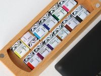 Набор акварели Super Vision 12 цв в кюветах, классическая палитра, деревянный кейс на магните