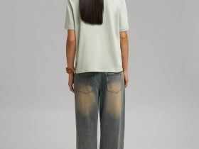 Поло свободного кроя из джерси