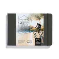 Скетчбук для акварели Малевичъ "Monet" A5 30 л 230 г, мелкое зерно, горизонтальный, серый