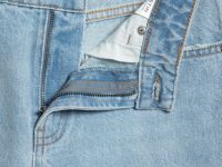 Прямые джинсы с высокой посадкой, Голубой