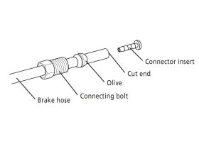 Комплект Shimano BH-59 из оливки и внутреннего наконечника для ремонта гидролиний (латунь)