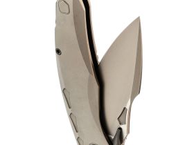 Складной нож TUOTOWN Krotos Stonewash, сталь T14N, рукоять Grey Ti