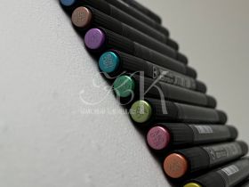 Набор маркеров акриловые металлик, двусторонние Languo, 12 цвета