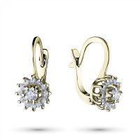Серьги из желтого золота с бриллиантами э0301сг04202942