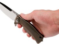 Нож складной LionSteel SR11 B (BRONZE), сталь Uddeholm Sleipner® Satin, рукоять титан по технологии Solid®, бронзовый