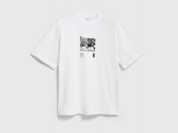 Футболка свободного кроя с принтом, Белый