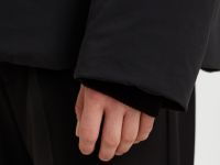 Оверсайз пуховик с воротником-стойкой