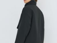 Утеплённая куртка с шарфом, Черный