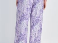 Брюки широкого силуэта с принтом