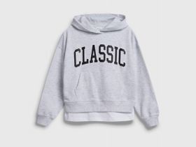 Худи с принтом для девочек, Белый