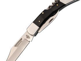 Складной нож со штопором Витязь Путник, сталь 65х13