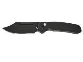 Складной нож CJRB Pyrite Bowie, сталь AR-RPM9 Black Stonewash, рукоять Stainless Steel черная