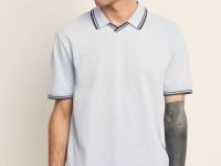 Поло из трикотажа пике с контрастной отделкой
