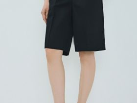 Шорты со складками, Черный