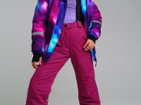 Брюки текстильные с полиуретановым покрытием для девочек