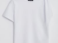 Топ из хлопка с открытым плечом и фигурным узлом