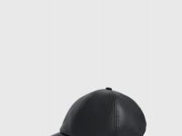 Бейсболка из искусственной кожи, Черный