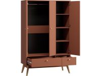 Распашной шкаф Торвалль 3-118x185 Терракотовый