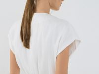 Жилет на запах с поясом, Белый